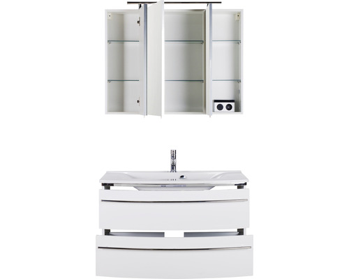 Meuble sous-vasque et armoire de toilette combinés pour la salle de bains