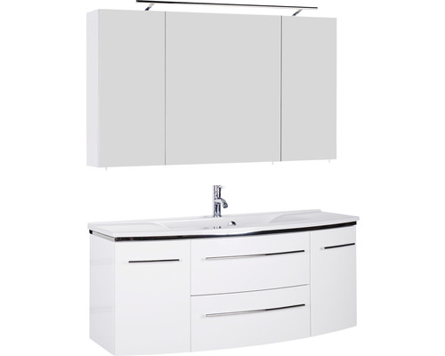 Waschtisch mit Unterschrank und Spiegelschrank für das Badezimmer