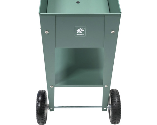 Chariot à bacs à fleurs Herstera avec roues et espace de rangement