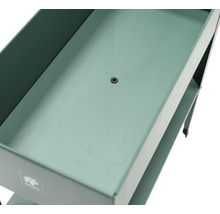 Vue détaillée de la table de plantation avec trou de drainage