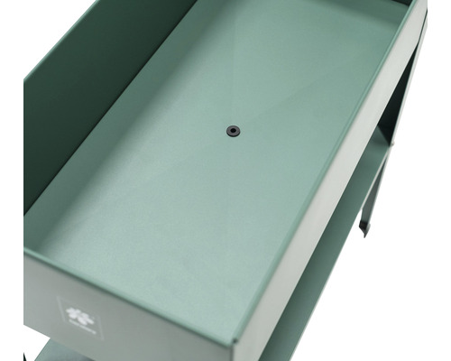 Vue détaillée de la table de plantation avec trou de drainage