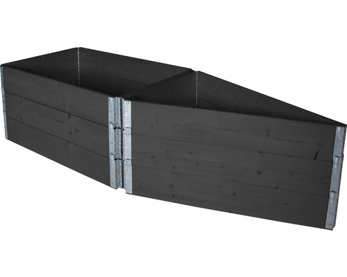 Hochbeet aus Holz mit Metallecken