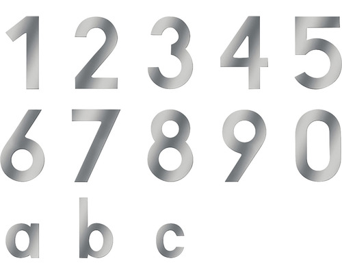 Numéros de maison et lettres en métal