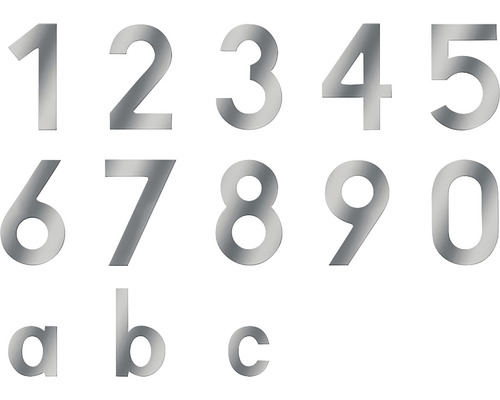 Numéros de maison et lettres en métal