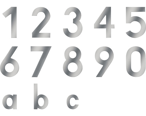 Numéros de maison et lettres en métal