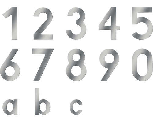 Numéros de maison et lettres en métal