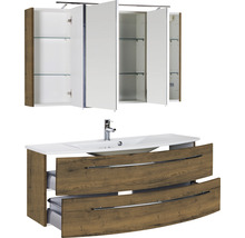 Badmöbel-Set mit Spiegelschrank, Waschbecken und Unterschrank