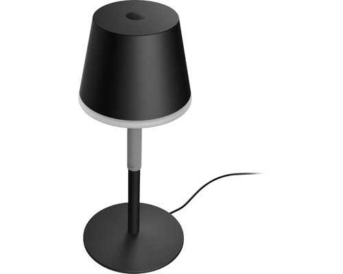 Lampe de table en métal avec pied rond et abat-jour conique