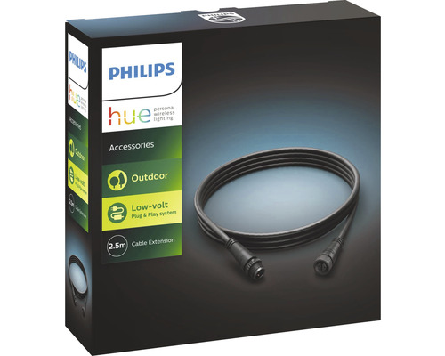 Extension de câble Philips Hue de 2,5 m pour l’extérieur dans sa boîte