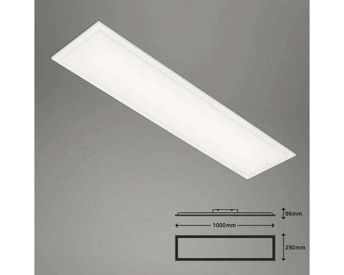 Panneau LED à intensité lumineuse variable 24 W 2400 lm 3000K-6500 K CCT tons de blanc réglables changement de couleur RGB hxLxl 66x1000x250 mm Couleur blanc avec fonction veilleuse, fonction mémoire, télécommande