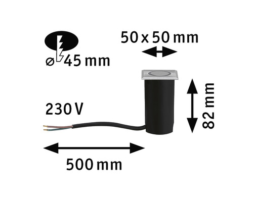 Dimensions d''un spot encastrable au sol