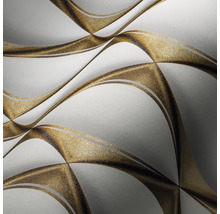 Vliestapete 38691-4 3D-Grafik Retro weiß-gold