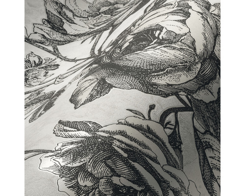 Detailansicht einer Tapete mit Blumenmuster