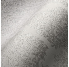 Papier peint intissé 38708-4 ornement baroque gris-blanc
