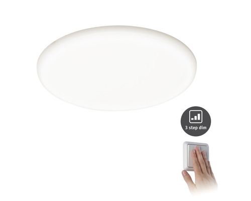 Weisse Deckenleuchte mit dreistufiger Dimmfunktion
