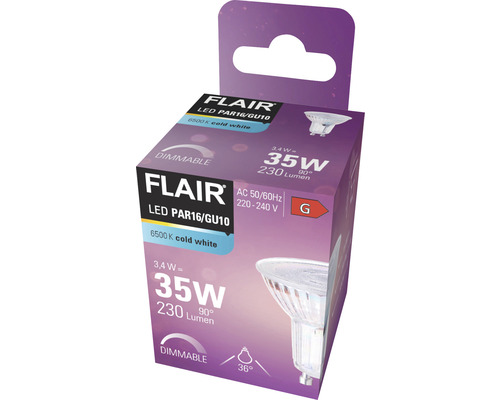 Flair LED Lampe PAR16/GU10 in Verpackung