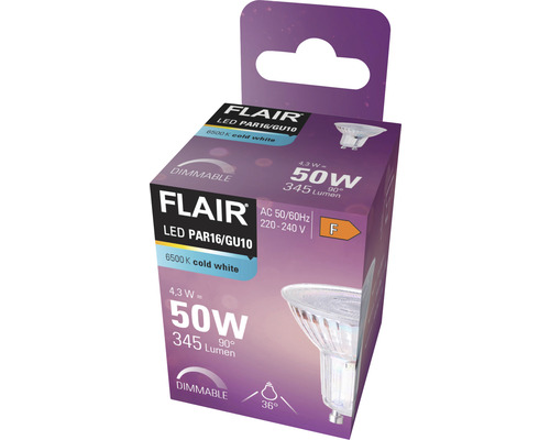 Flair LED Lampe PAR16 GU10 in Verpackung