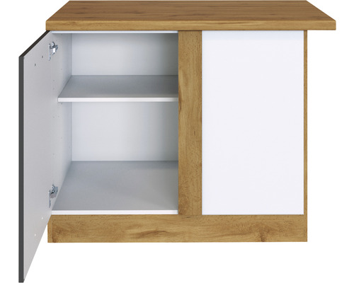 Armoire suspendue avec une porte et deux étagères