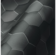 Nahaufnahme einer schwarzen Tapete mit sechseckigem Muster