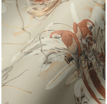 Tapete mit Vogel- und Pflanzenmuster