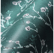 Nahaufnahme einer strukturierten Tapete mit Blütenmuster