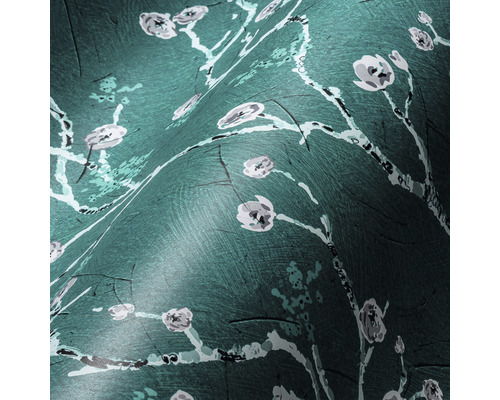 Nahaufnahme einer strukturierten Tapete mit Blütenmuster