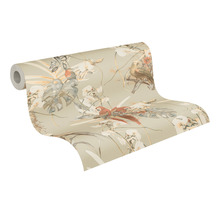 Tapetenrolle mit Vogel- und Pflanzenmuster