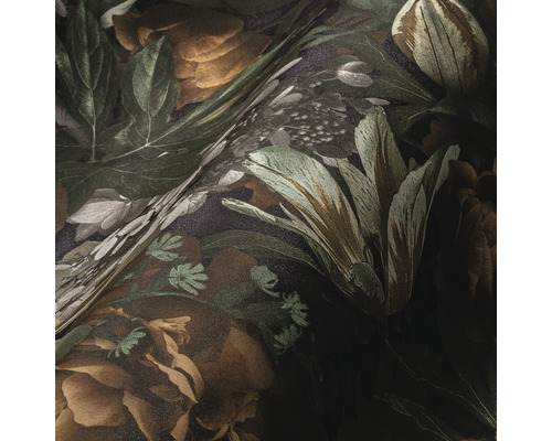 Detailansicht einer floral gemusterten Tapete