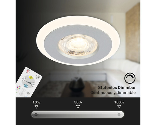 Deckeneinbaustrahler mit Fernbedienung und stufenloser Dimmfunktion