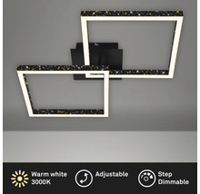 Plafonnier LED en plastique 2 x 9 W 1100 lm Ø 520 mm noir à intensité lumineuse variable-thumb-4
