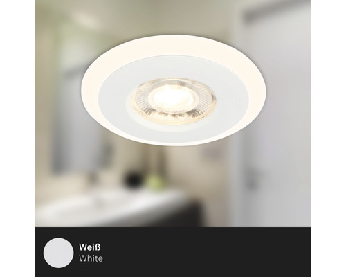 Weisse Deckenleuchte mit runder Form