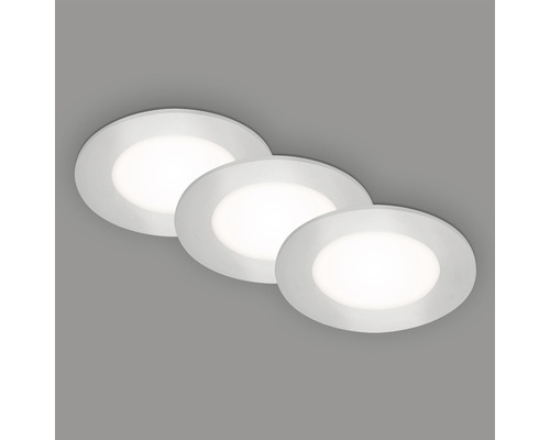 Drei runde LED-Einbaustrahler