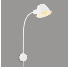 Applique murale blanche avec bras flexible et abat-jour