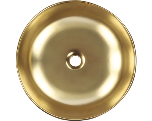 Vasque à poser en métal avec design rond