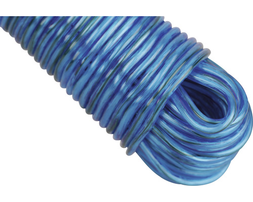 Blaue Wäscheleine aufgerollt