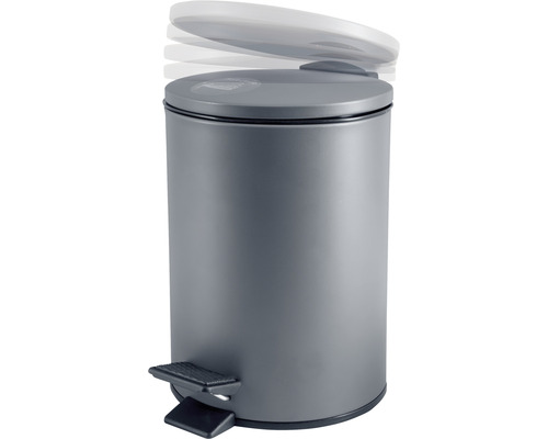 Poubelle à pédale en métal avec couvercle et pédale