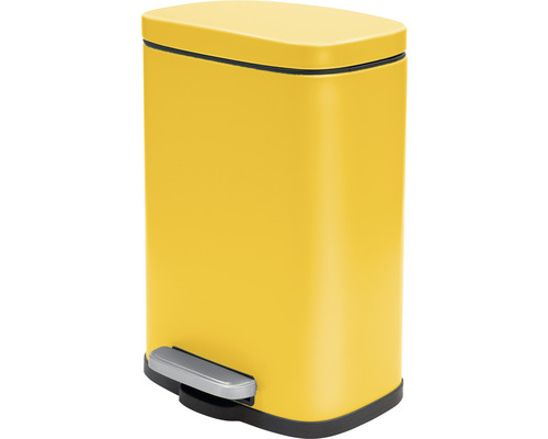 Poubelle à pédale jaune en métal pour la maison