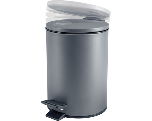 Poubelle à pédale avec couvercle ouvert