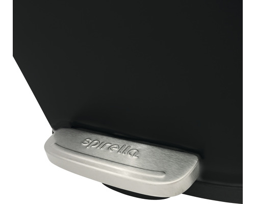 Detailansicht eines Treteimers mit Spirilla Logo.