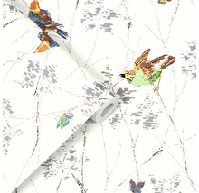 Vliestapete 115260 Laura Ashley Aviary Grün Weiss