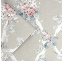 Papier peint avec motif floral de roses
