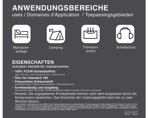 Informationen zu Anwendungsbereichen und Eigenschaften