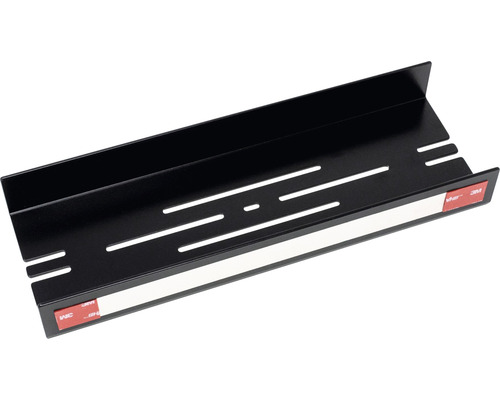 Schwarze Kabelkanal aus Metall mit Schlitzen