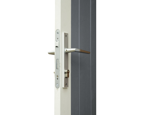 Türbeschlag mit Schloss und Drückergarnitur