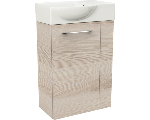 Waschtischunterschrank mit Waschbecken aus Keramik