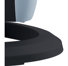 Vue détaillée d''un socle rond noir