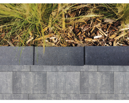 Gartenweg mit Rasenkante und Pflastersteinen