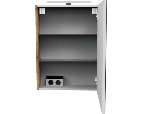 Armoire de toilette ouverte avec étagères pour la salle de bains