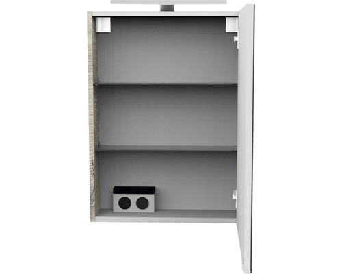 Armoire de toilette ouverte avec étagères pour salle de bains