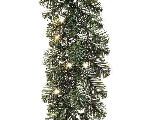 Guirlande de sapin artificielle avec lumières pour décoration de Noël